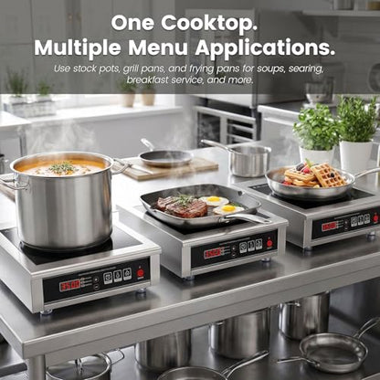 3500W Commercial Induction Cooktop, 220V Single Countertop Burner - size: 3500W/220V
