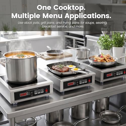 3500W Commercial Induction Cooktop, 220V Single Countertop Burner - size: 3500W/220V