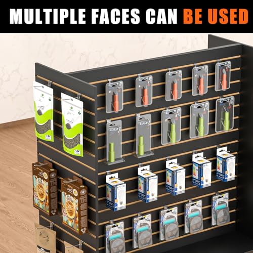 49.5”W x 24”D x 54”H - Retail Slat wall Gondola Display with 3” Slatwall Units，Black Versatile H-Unit Slatwall Display Stand - color: Black