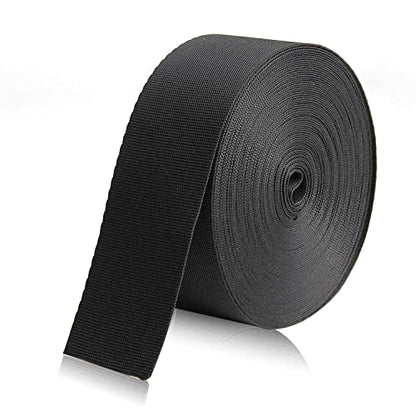 1.5 Inch Wide 10 Yards Black Nylon Webbing Strap，Polypropylene Straps for Bags, Hammocks, Outdoor Climbing and DIY Making Luggage Strap, Pet Collar, Backpack Repairing - color: Black-1.5 inch