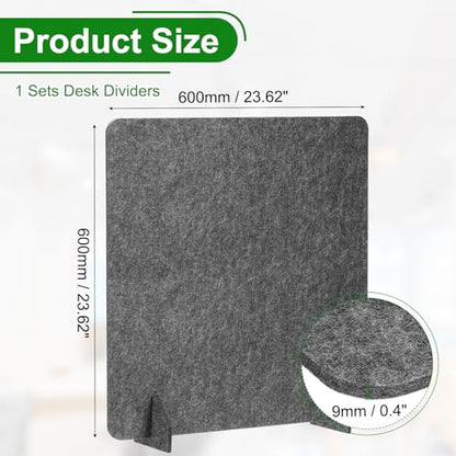 PATIKIL Desk Dividers 24" x 24",with 2Pcs Support Feet, Dark Gray Style A - color: Dark Gray Style a, size: 24" x 24"