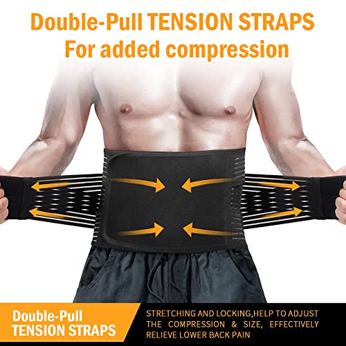 DARLIS Back brace with inflatable pad, Lower Back Pain,Sciatica Relief L - size: L/XL