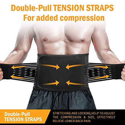 DARLIS Back brace with inflatable pad, Lower Back Pain,Sciatica Relief L - size: L/XL