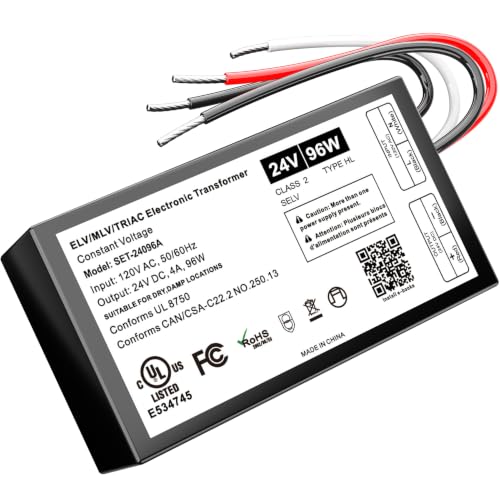 Lutron/Leviton Compatible 96W Dimmable LED Driver 24V - size: 96W24V