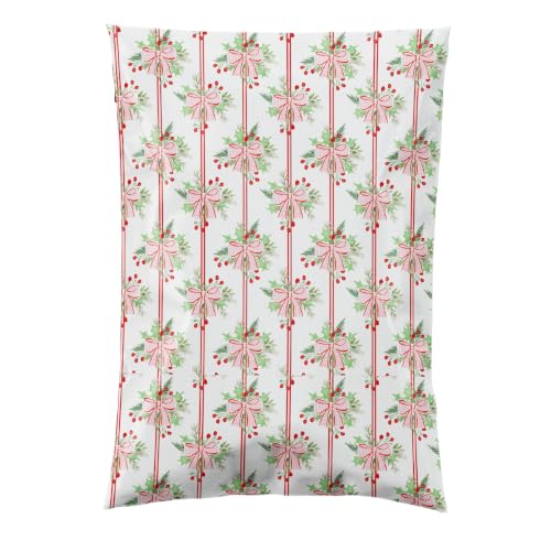 Pretty Package Store Poly Mailers 14.5x19, Christmas Bows, 100 Pack - color: Christmas Bows, size: 14.5x19