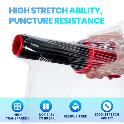 TAPEBEAR Stretch Wrap Film 15" x 760Ft Shrink Wrap Roll Industrial Strength - size: 15" x 760Ft