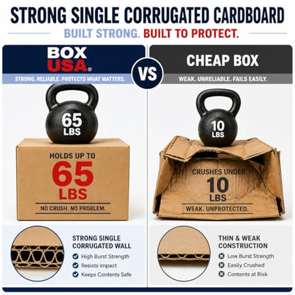 BOX USA Medium Moving Boxes 18L x 14W x 12H 20-Pack - Corrugated Cardboard Box for Shipping, Mailing, Packing, Packaging and Storage - size: 18x14x12" Med 20-Pk