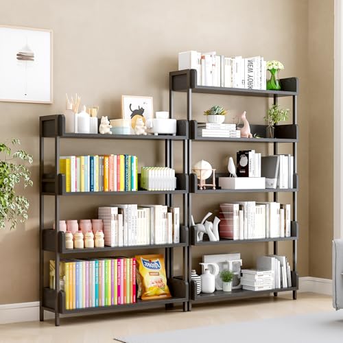 OSCHF Wide Open Shelf Bookcase, 4-Tier, Full Black - color: Black, size: 4-Tier