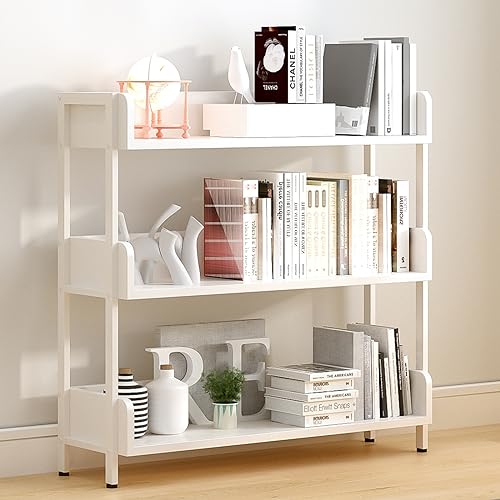 OSCHF Wide Open Shelf Bookcase, 3-Tier, Warm White - color: White, size: 3-Tier