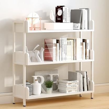OSCHF Wide Open Shelf Bookcase, 3-Tier, Warm White - color: White, size: 3-Tier