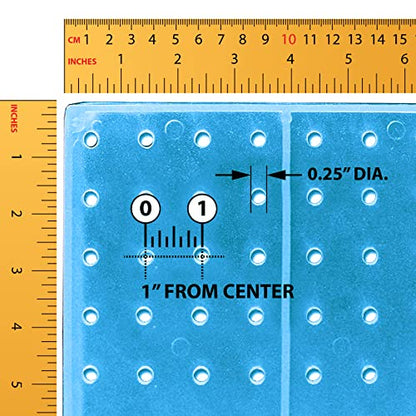 Azar Displays 701414-BLU-4C32 Rotating Countertop Display Kit with Peg Hooks Included, 14 Inches Wide x 14 Inches Deep x 20 Inches High, Pegboard Spinner Organizer, Blue - color: Blue, style: Pegboard + Hooks