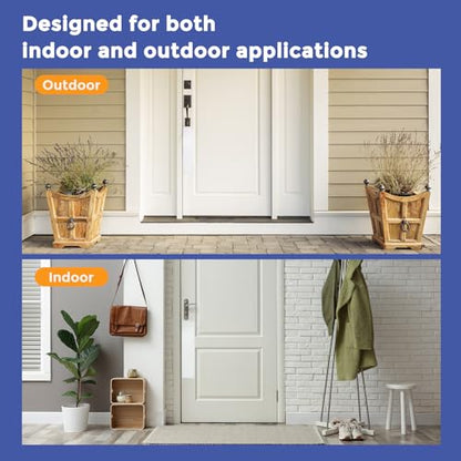 2 Pcs Push Door Plate - 3.3 x 15 Inches Door Push Plate (White) - color: White