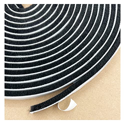 Felt Weather Stripping Door Seal Brush for Sliding Windows, Pile Self Adhesive Weatherstrip Sealer Draft Stoppers (16.5ft x11/32 x 3/16 Brush inch, Black) - color: Black, size: 16.5ft x11/32 x 3/16 brush inch