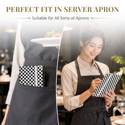 Server Book,7 Pocket Zipper Organizer,Server Books for Waitress - color: Checkered