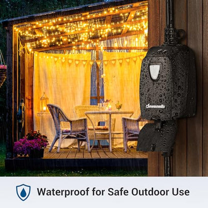 DEWENWILS Outdoor Dimmer for String Lights, 100FT Remote Switch Range