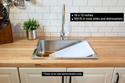 Thirteen Chefs Plastic Cutting Board - 18 x 12 x 0.5 Inch, Professional Grade HDPE, NSF Approved, Large Size and Dishwasher Safe - color: White, size: 18"L x 12"W
