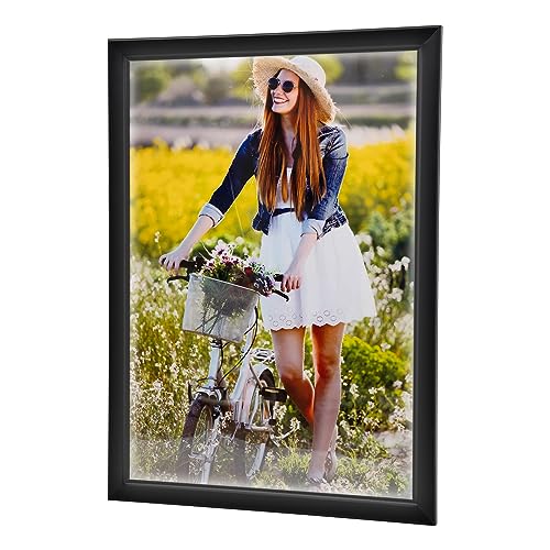 33'' x 24'' LED Poster Frame, Flip Open Light Box Sign 18W with Aluminum Frame, Backlit Advertising Light Box for Menu Poster Retail Store Display, Black - color: Black, size: 33" x 24"