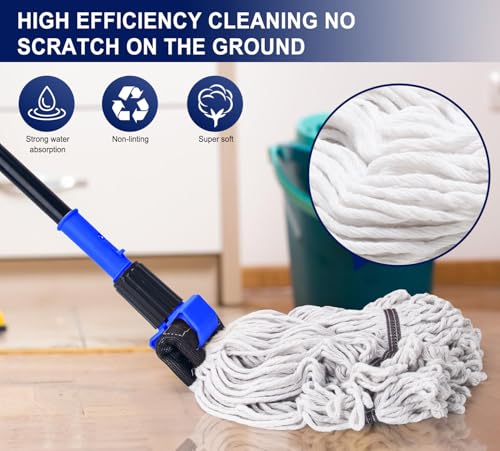 KeFanta Heavy Duty Mops for Floor Cleaning,60" Commercial Industrial Mop - size: 1 large industrial mop - Blue