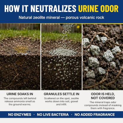 SMELLEZE Yard & Outdoor Pet Urine Odor Absorber Granules, 50 lb - size: 50 Pounds