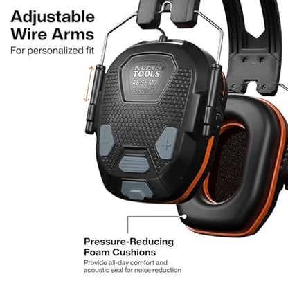 KLEIN TOOLS AESEM2 Slim Bluetooth 5.4 Hearing Protection Earmuffs