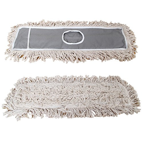 2 Pack of 24 Cotton Refills for Industrial Class Floor Dust mop Series Can be fit with Others - size: 1 Count (Pack of 2)