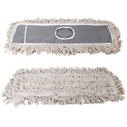 2 Pack of 24 Cotton Refills for Industrial Class Floor Dust mop Series Can be fit with Others - size: 1 Count (Pack of 2)