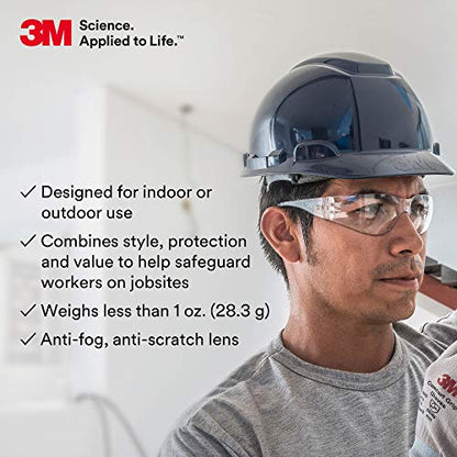 3M Safety Glasses, Virtua Protective Eyewear, Clear Lens, Clear Frame - size: 100 count