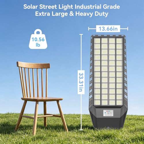 Deepn Upgraded 15000W Solar Street Lights Outdoor Motion Sensor, TW048