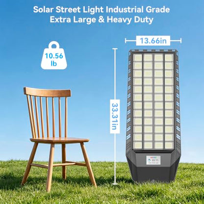 Deepn Upgraded 15000W Solar Street Lights Outdoor Motion Sensor, TW048