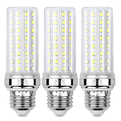 20W LED Corn Bulbs, 150W Incandescent Bulbs Equivalent, 6000K Daylight White, Non-Dimmable, 2000Lm, E26 Edison Screw Light Bulbs, 3-Pack - color: Daylight White E26
