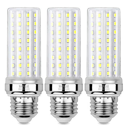20W LED Corn Bulbs, 150W Incandescent Bulbs Equivalent, 6000K Daylight White, Non-Dimmable, 2000Lm, E26 Edison Screw Light Bulbs, 3-Pack - color: Daylight White E26
