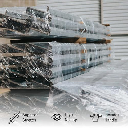 Mini Banding Stretch Wrap, 24 Rolls, 2 Inch x 1000 Feet, 90 Gauge, Includes Handle, Clear Small Plastic Cling Film for Pallets Moving Storing - size: 2 Inch, style: 90 GA