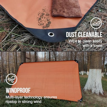 LYN Heavy Duty Emergency Blanket Survival Gear Waterproof Insulated Blanket Emergency Tarp for Camping, Hiking, Bushcraft - color: Camel