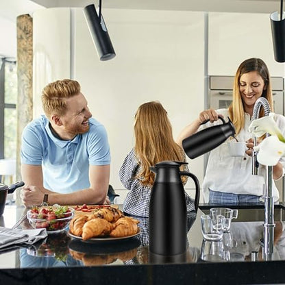 68oz Coffee Carafe Insulated, Coffee Carafe for Keeping Hot, 2 Pack Black - color: Black Black