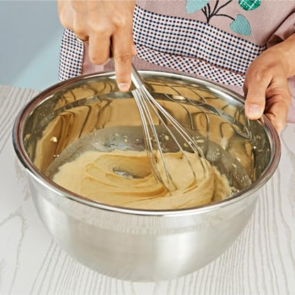 Stainless Steel Mixing Bowl for Baking Cooking and Food Storage Metal Kitchen Aid Mixing Bowls 5 Quart - size: 26CM
