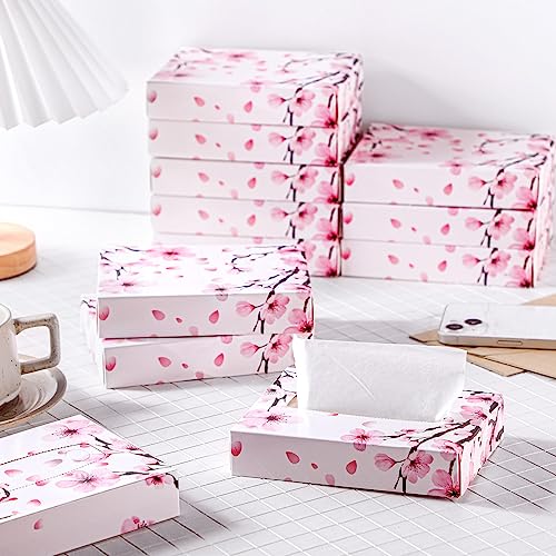 Yinder 24 Pcs Small Tissue Cube Box 960 Sheets for Classroom, Cherry - style: Cherry