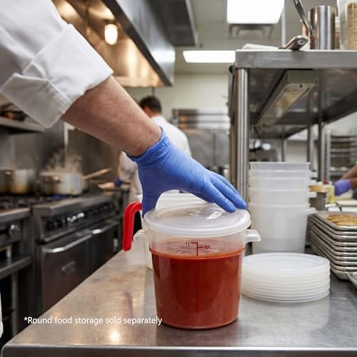 TrueCraftware- 1 Qt. Translucent Round Polypropylene Food Storage Container Lid 1 Piece Replacement Lid for Round Container Meal Prep Kitchen Pantry Commercial Restaurant - color: Lid - Fits 1qt