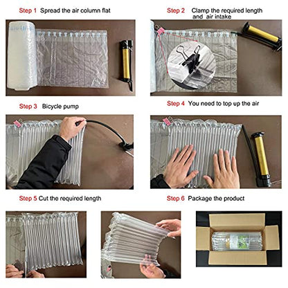 Inflatable Air Column Cushion Wrap Roll (12" x 935' Roll) Bump included- Large Bubble, Thick & Durable Protective Packaging for Moving, Shipping Fragile Items, Wine Bottle & Glassware Travel Protector - size: 12inch * 935ft