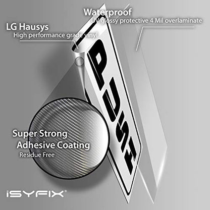 iSYFIX Push Pull Stickers Sign, 2x5 Inch, White/Black, 2 Pack - color: White / Black, size: Vertical 2x5