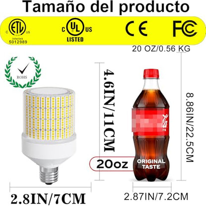 NS 700W Equivalent 10500LM Corn Bulbs (1-Set) - 90% Energy Saving, IP65 Waterproof, 70W E26/E39, 5000K Daylight, Warehouse Light, ETL/FCC/ROHS/CE Certified, Not Dimmable