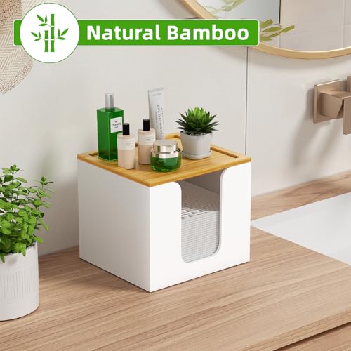 VITVITI Disposable Face Towel Holder for Clean Skin Club, Acrylic Box White - color: White 1