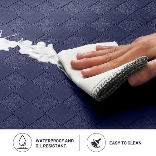 HappyTrends Kitchen Floor Mat - 4/5 Inch Thick Anti-Fatigue Kitchen Rug - color: Blue, size: 36"L x 22"W x 0.8"Th