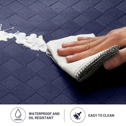 HappyTrends Kitchen Floor Mat - 4/5 Inch Thick Anti-Fatigue Kitchen Rug - color: Blue, size: 36"L x 22"W x 0.8"Th