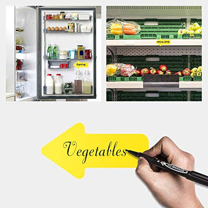 EVQ Yellow Arrow Floor Sticker Tape 2 x 4 Inch Directional Vinyl 200 PCS - color: Yellow, size: 2"×4"