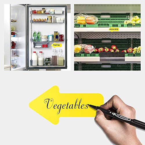 EVQ Yellow Arrow Floor Sticker Tape 2 x 4 Inch Directional Vinyl 200 PCS - color: Yellow, size: 2"×4"