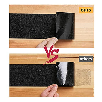 Grip Tape - Heavy Duty Anti Slip Tape 80 Grit Non Slip for Stairs Outdoor/Indoor, Waterproof High Traction Stairs Non Skid Treads, Durable Triple Layer Adhesive - Black (1 Inch x 20 Feet) - size: 1 Inch x 20 Feet