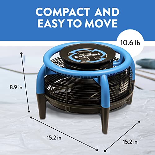 Dri-Eaz Dri-Pod Pro Omnidirectional Floor and Carpet Dryer, Ventilating Floor Dryer for Boats, RVs and Residential Use