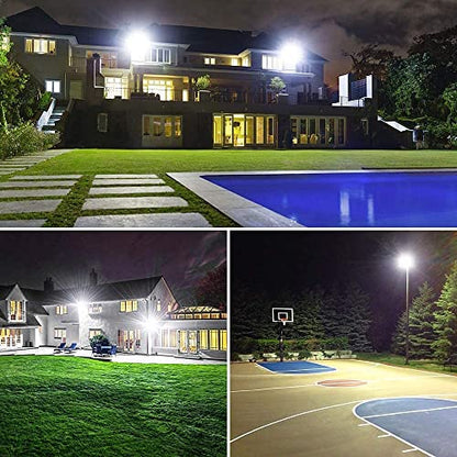 XYCN 150W LED Flood Light Outdoor,2 Pack 15500LM Super Bright Security Light,IP66 Waterproof Floodlight,5000K Daylight White LED Exterior for Basketball Court, Stadium, Playground - color: 150W 2pack led flood light