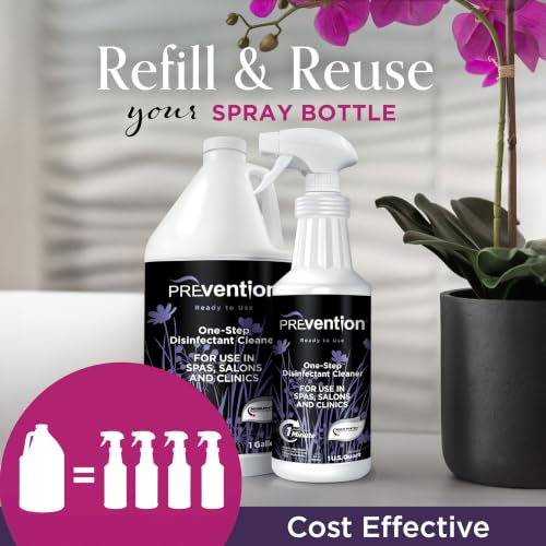 Prevention Ready-To-Use Disinfectant Cleaner – Surface Disinfecting & Cleaning Solution for Salons, Spas, Clinics – Hospital Grade, Gallon Refill – 1 Gallon (1 Pack) - size: 1 Gallon Cleaner (1 Pack)
