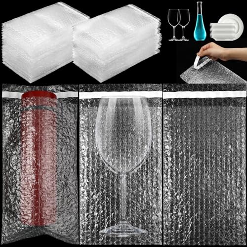 Frienda 300 Pcs Self Adhesive Bubble Bags Packing Pouches, 6" X 10" - size: 6" X 10"